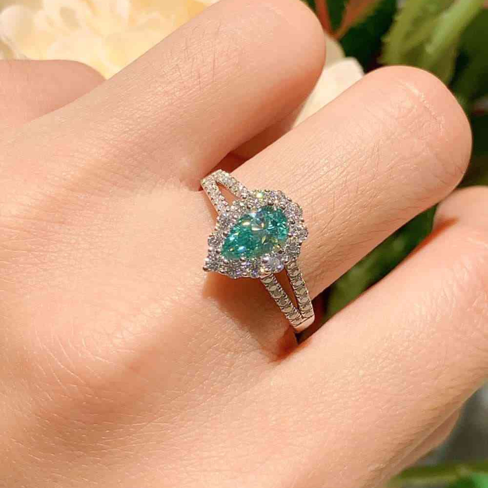 1 Carat Moissanite 925 Sterling Silver Ring - Stormyjay