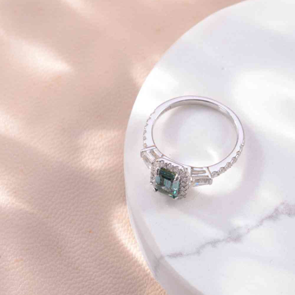 1 Carat Moissanite 925 Sterling Silver Ring - Stormyjay