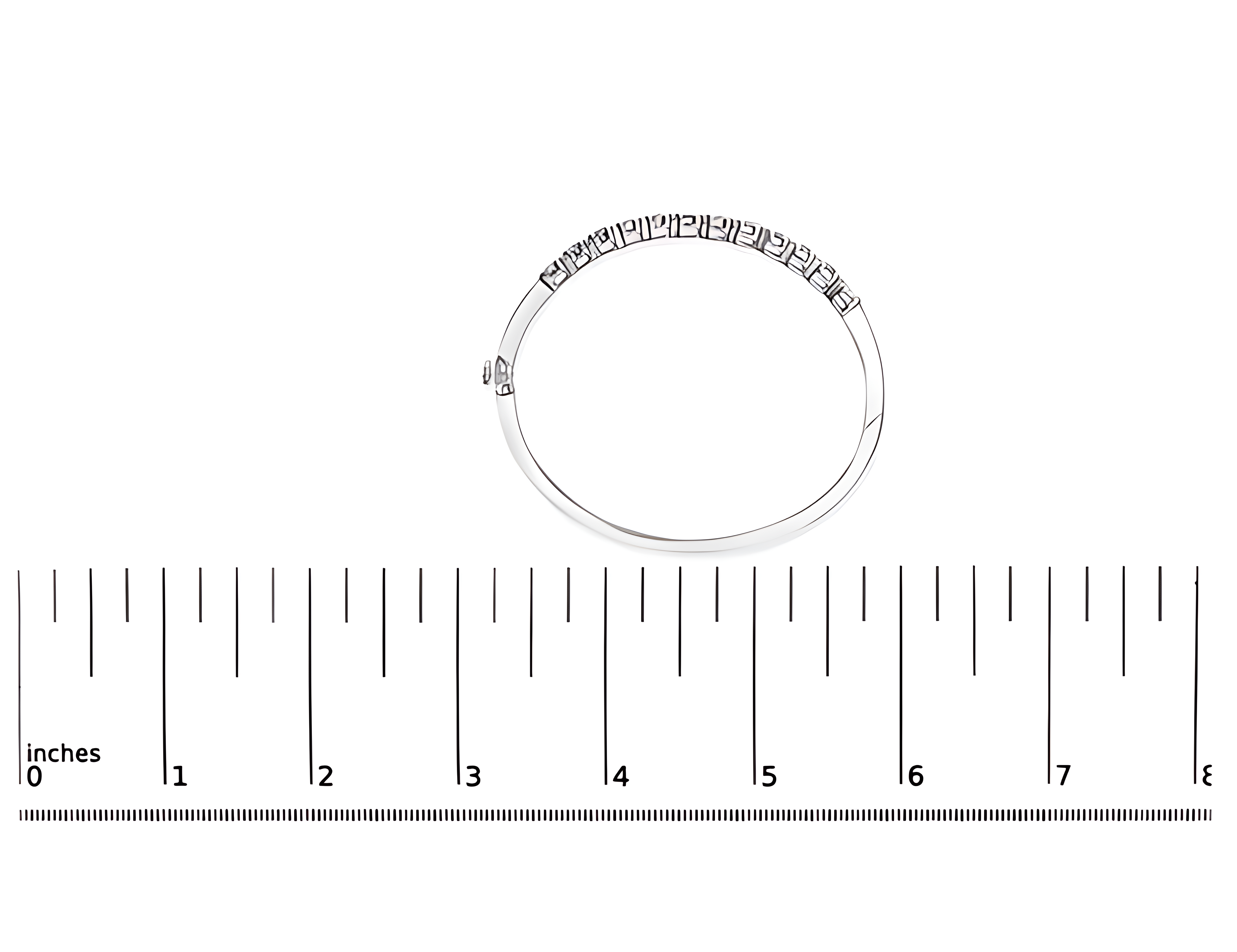 14K White Gold 1 7/8 Cttw Semi Bezel Set Diamond Floral Cluster Bangle Bracelet (H-I Color, SI1-SI2 Clarity) - Fits wrists up to 7.25 Inches - Stormyjay