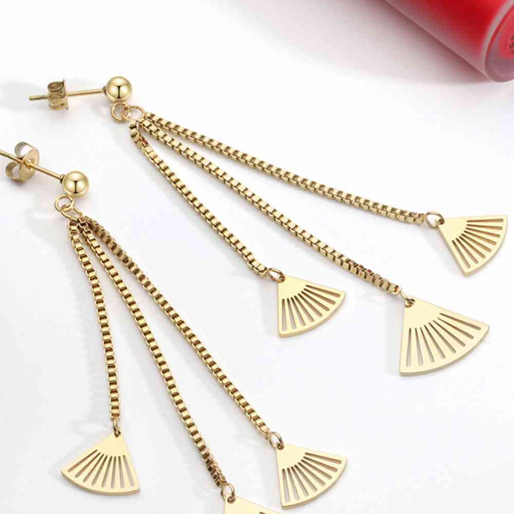 18K Gold Plated Stainless Steel Fringe Earrings