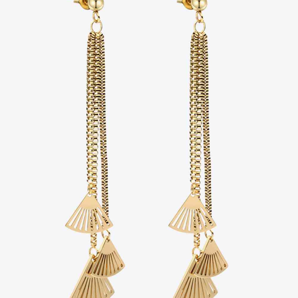 18K Gold Plated Stainless Steel Fringe Earrings