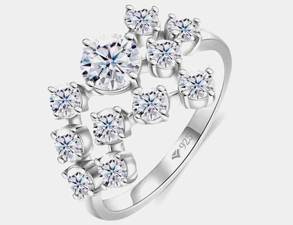 1.2 Carat Moissanite 925 Sterling Silver Ring - Stormyjay