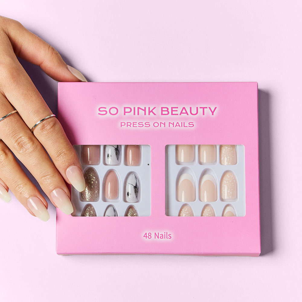 SO PINK BEAUTY Press On Nails 2 Packs - Stormyjay