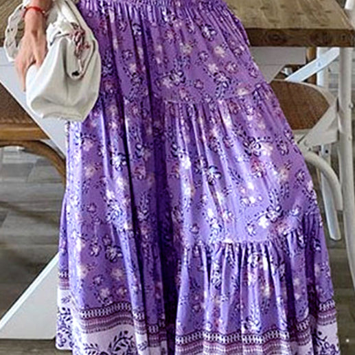 Ladies Casual Fashion Boho Print Skirt - Stormyjay