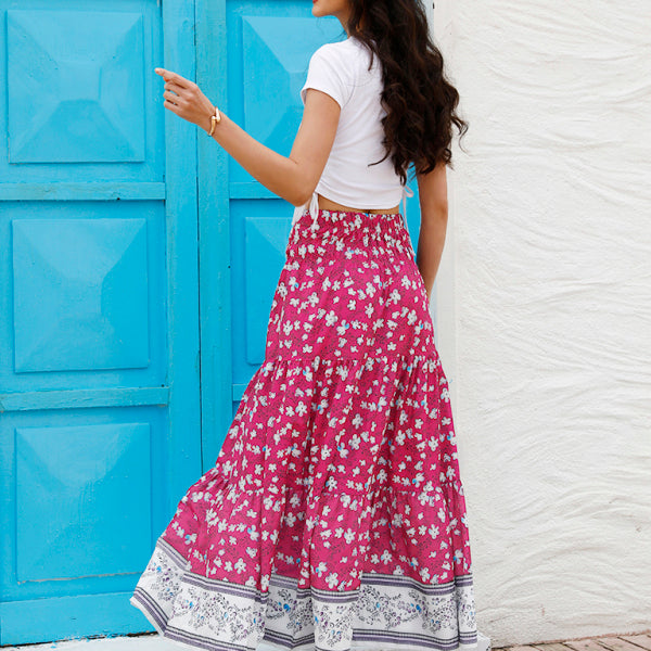 Ladies Casual Fashion Boho Print Skirt - Stormyjay
