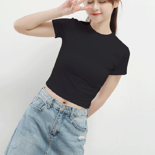 Women's Half Turtleneck Short Sleeve Top - Stormyjay
