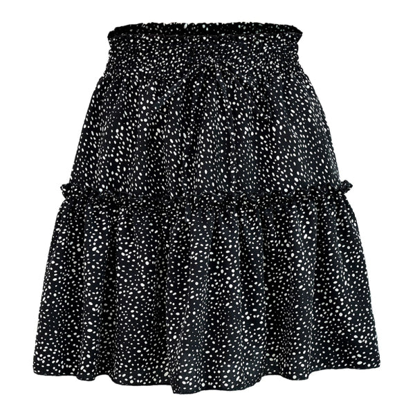 Ladies High Waist Ruffled Floral Printed A-Line Skirt - Stormyjay