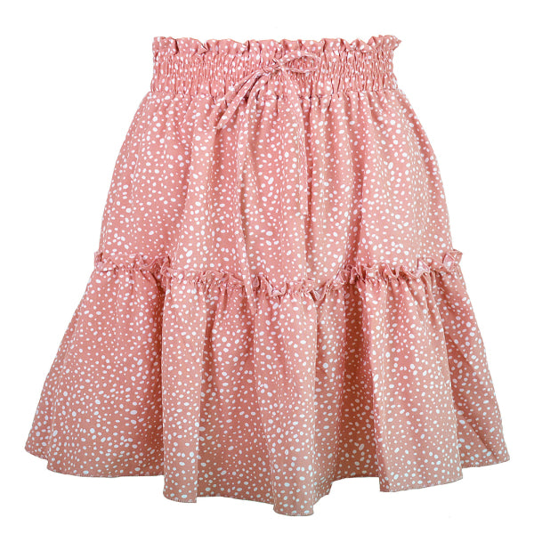 Ladies High Waist Ruffled Floral Printed A-Line Skirt - Stormyjay
