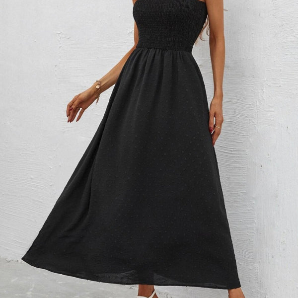 Sexy Slim Dress Sleeveless Sling Print Temperament Women's Long Dress - Stormyjay