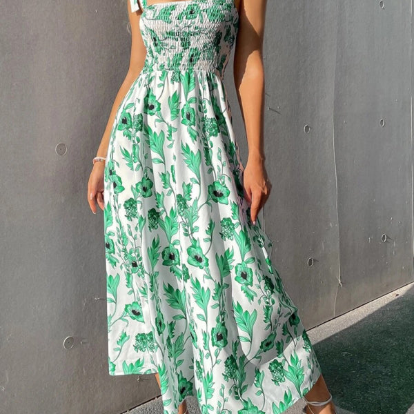Sexy Slim Dress Sleeveless Sling Print Temperament Women's Long Dress - Stormyjay