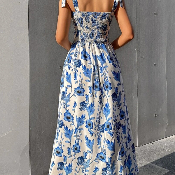 Sexy Slim Dress Sleeveless Sling Print Temperament Women's Long Dress - Stormyjay