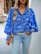 Women's Printed Vacation Casual Long Sleeve Top - Stormyjay