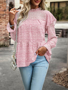 Floral Shirt Feminine Commuter Long Sleeve Top - Stormyjay