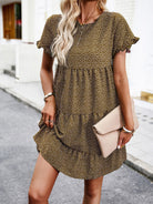 Relaxed Loose Resort Print Layered Dress - Stormyjay