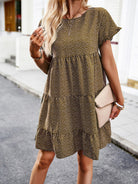 Relaxed Loose Resort Print Layered Dress - Stormyjay