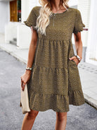 Relaxed Loose Resort Print Layered Dress - Stormyjay
