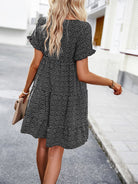 Relaxed Loose Resort Print Layered Dress - Stormyjay