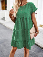 Relaxed Loose Resort Print Layered Dress - Stormyjay