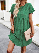 Relaxed Loose Resort Print Layered Dress - Stormyjay