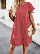 Relaxed Loose Resort Print Layered Dress - Stormyjay