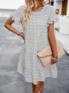 Relaxed Loose Resort Print Layered Dress - Stormyjay