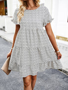 Relaxed Loose Resort Print Layered Dress - Stormyjay