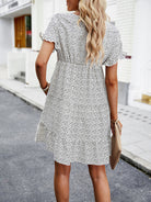 Relaxed Loose Resort Print Layered Dress - Stormyjay