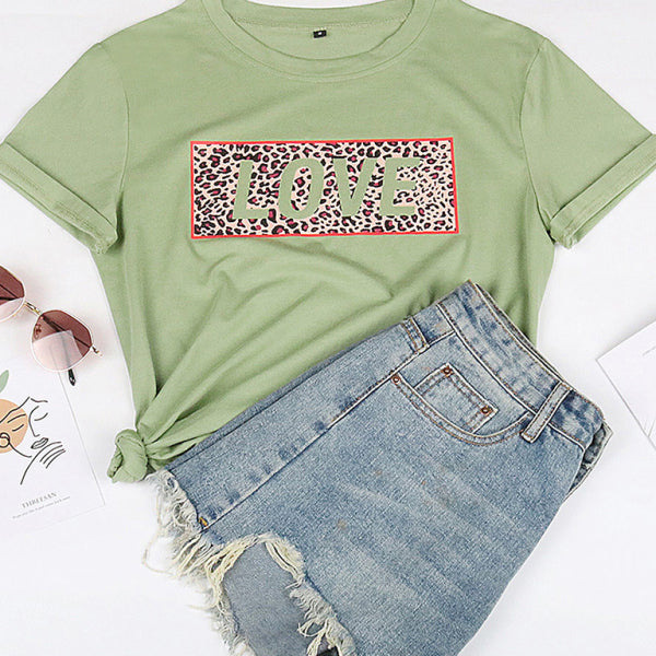 New Fashion Women's Valentine's Day Clothing Printed Fashion Short Sleeve T-Shirt - Stormyjay