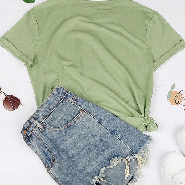New Fashion Women's Valentine's Day Clothing Printed Fashion Short Sleeve T-Shirt - Stormyjay