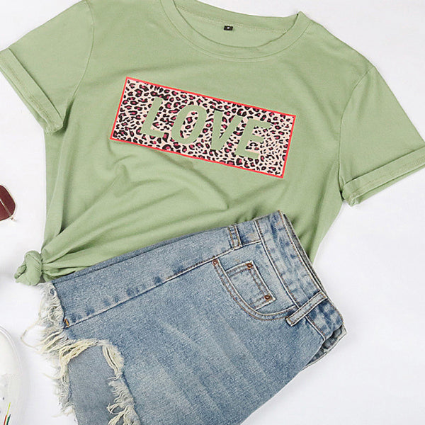 New Fashion Women's Valentine's Day Clothing Printed Fashion Short Sleeve T-Shirt - Stormyjay