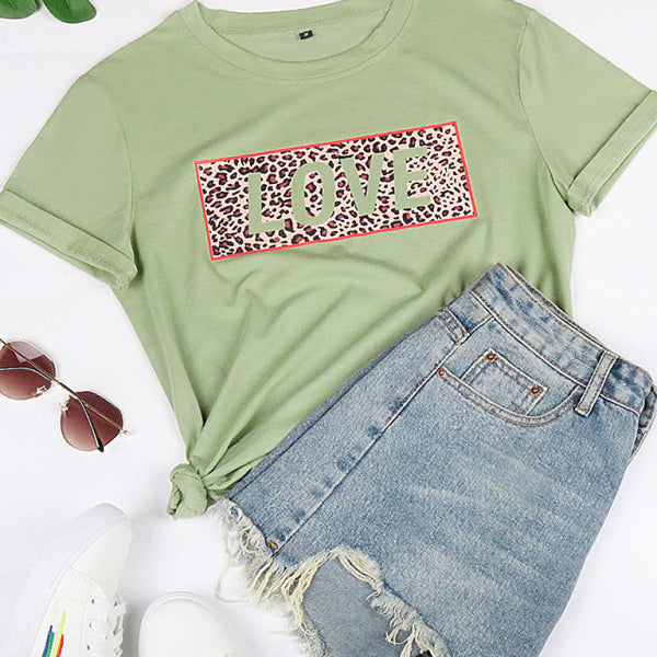 New Fashion Women's Valentine's Day Clothing Printed Fashion Short Sleeve T-Shirt - Stormyjay