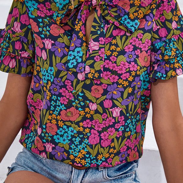 New women's clothing new printed ethnic style shirts - Stormyjay