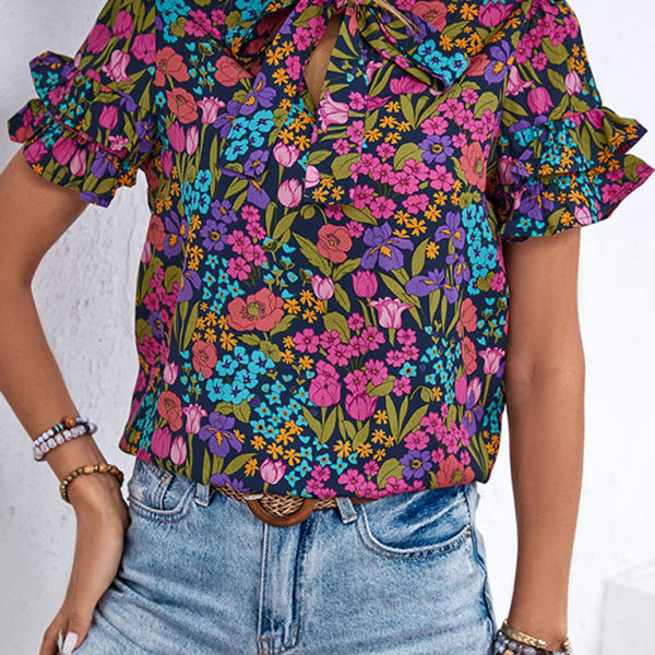 New women's clothing new printed ethnic style shirts - Stormyjay