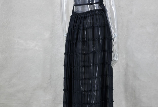 Backless lace-up halter top set and two-piece chiffon pleated long skirt with earrings - Stormyjay