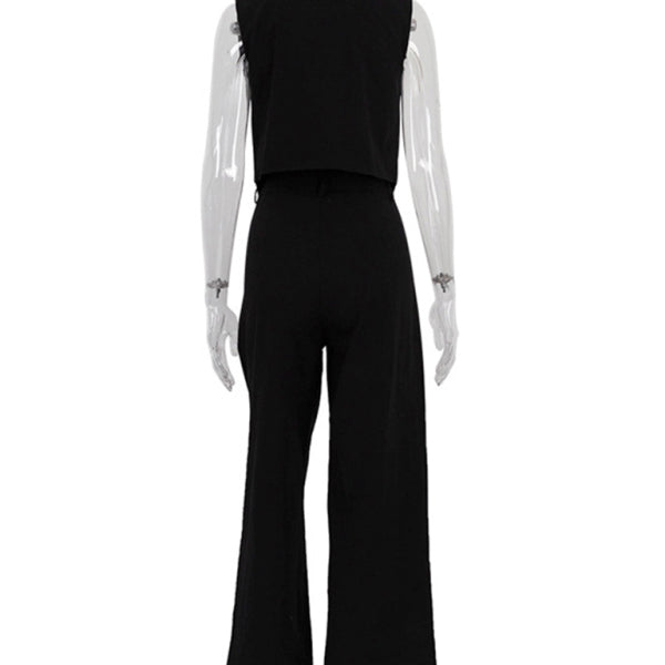 New casual and fashionable sleeveless vest, vest and trousers two-piece set - Stormyjay