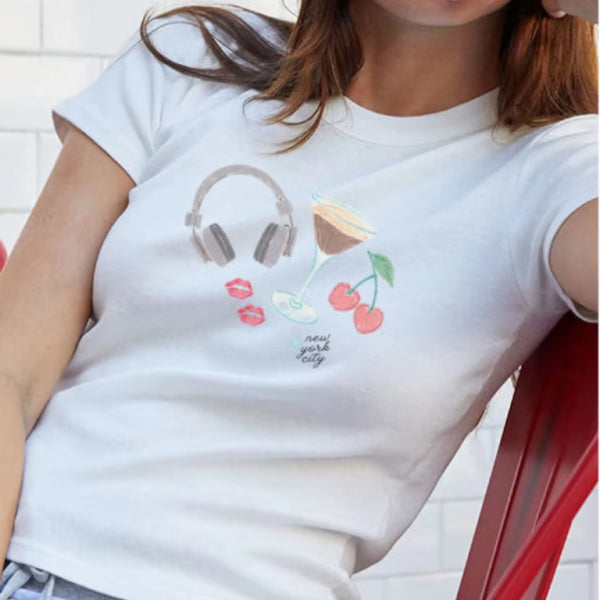 Women's personalized printed graphic T-shirt short-sleeved tops - Stormyjay