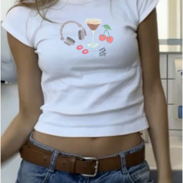 Women's personalized printed graphic T-shirt short-sleeved tops - Stormyjay