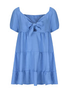 Fashionable and versatile strappy V-neck short-sleeved dress - Stormyjay