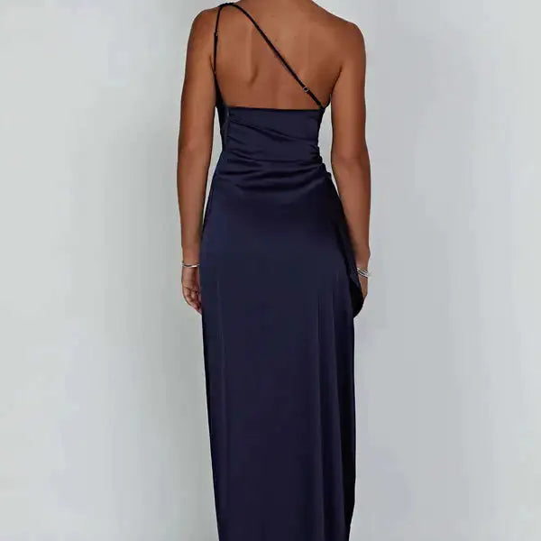 Satin One-Shoulder Sexy Prom Dresses - Stormyjay