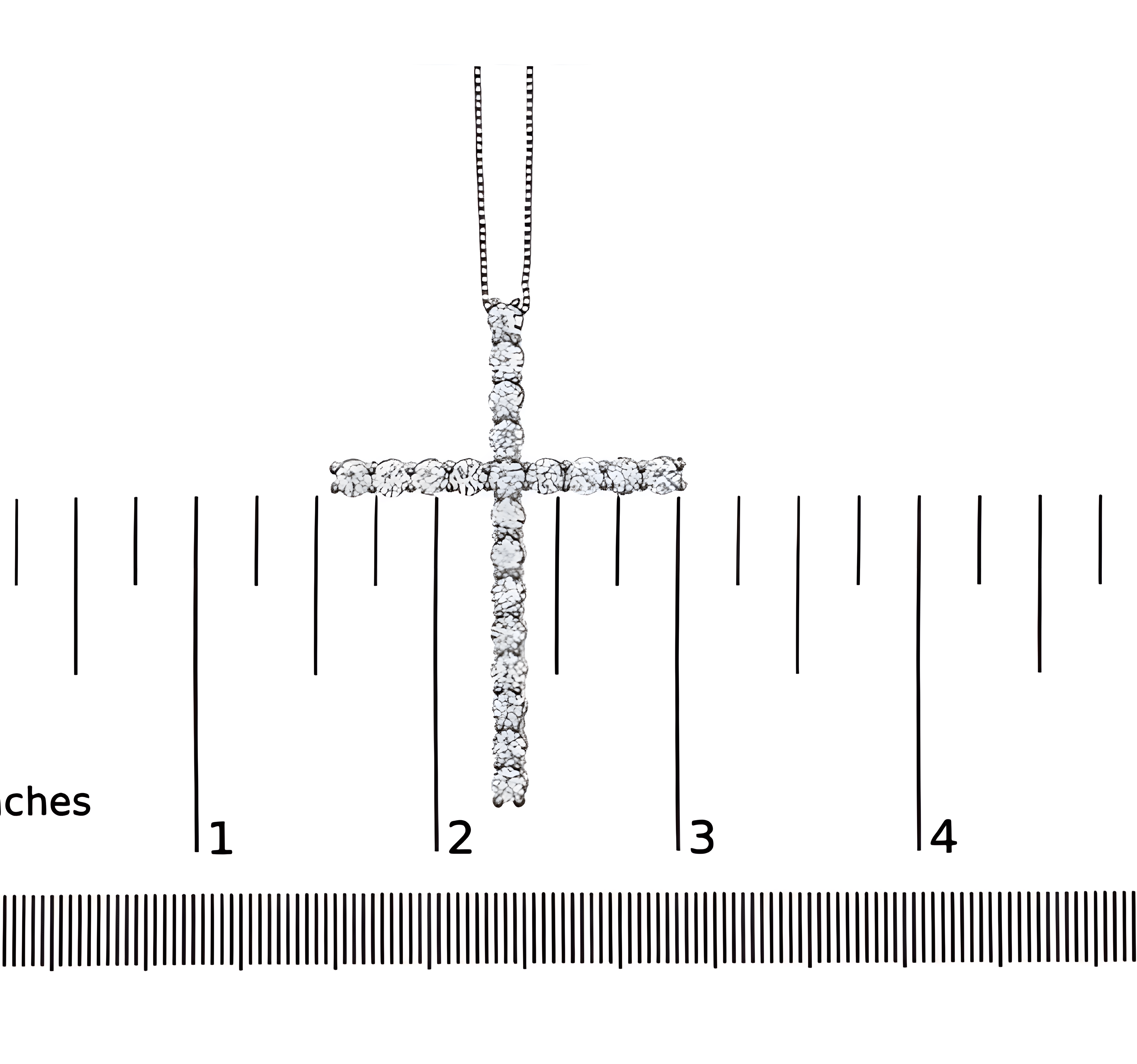 14K White Gold 4.0 Cttw Lab Grown Diamond Cross 18" Inch Pendant Necklace (F-G Color, VS2-SI1 Clarity) - Stormyjay