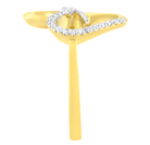 10KT Yellow Gold 1/10 cttw Diamond Heart Shape Ring (K-L, I1-I2) - Stormyjay