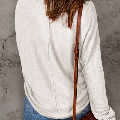 Double Take Full Size Round Neck Long Sleeve T-Shirt - Stormyjay