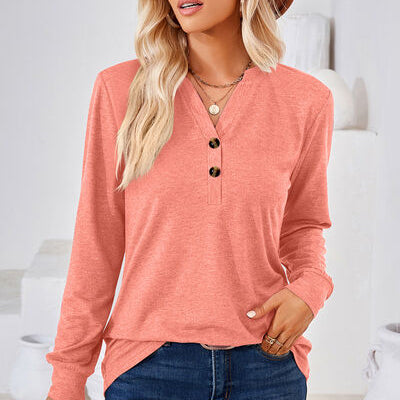 Notched Long Sleeve T-Shirt - Stormyjay