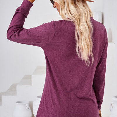 Notched Long Sleeve T-Shirt - Stormyjay