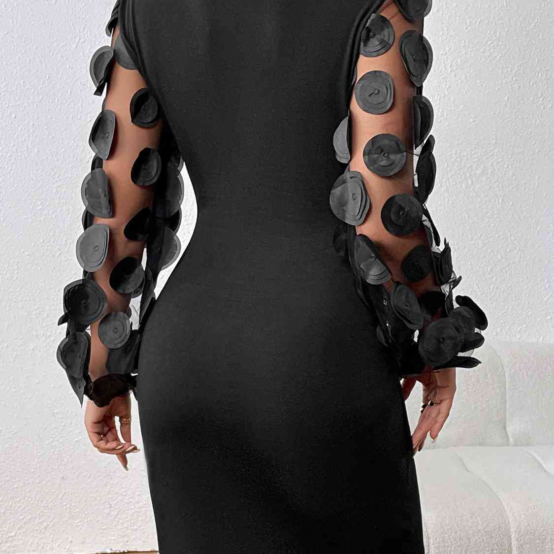 Surplice Neck Long Sleeve Dress