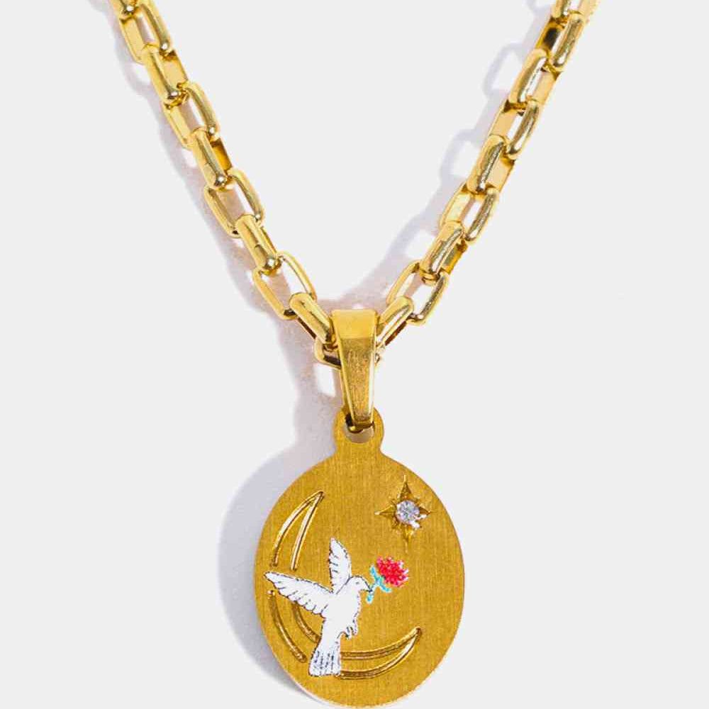 Stainless Steel 18K Gold-Plated Necklace