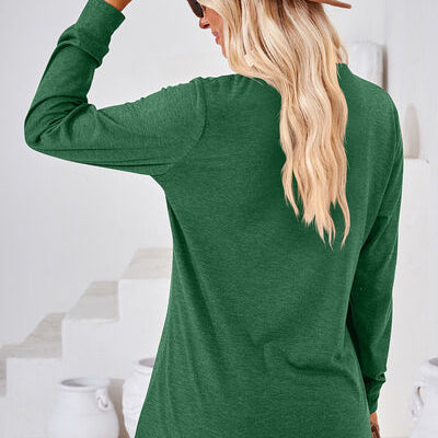 Notched Long Sleeve T-Shirt - Stormyjay