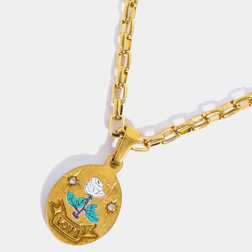 Stainless Steel 18K Gold-Plated Necklace