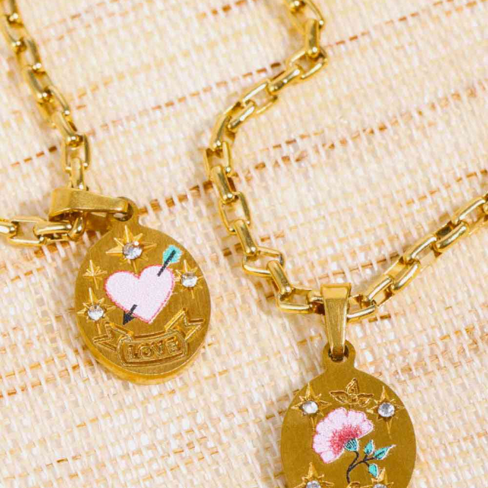 Stainless Steel 18K Gold-Plated Necklace