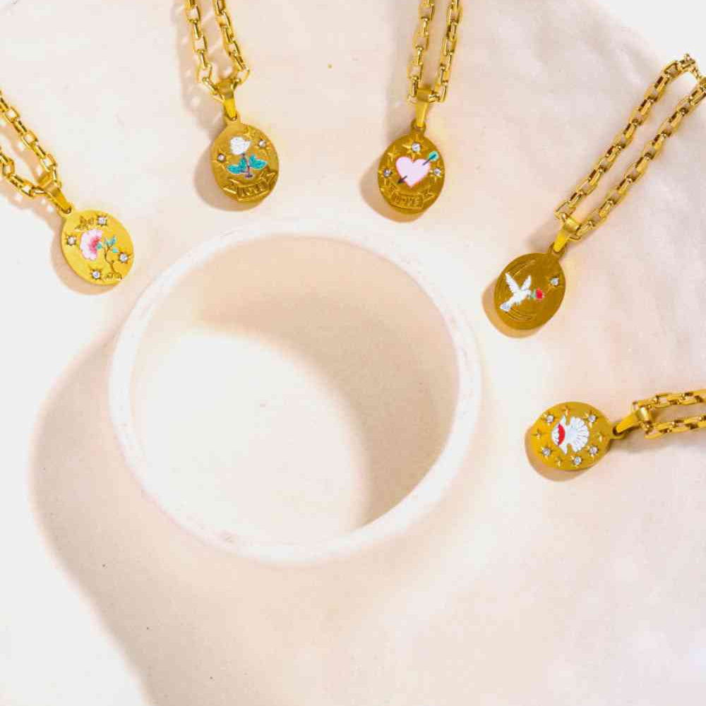 Stainless Steel 18K Gold-Plated Necklace